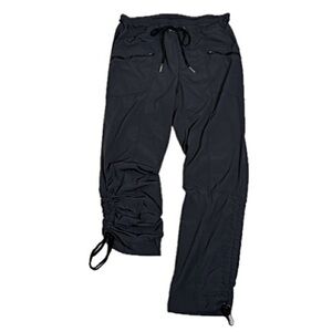 XCVI Black Ruched Convertible Pant Womens Size Large Pull On Zipper Pockets